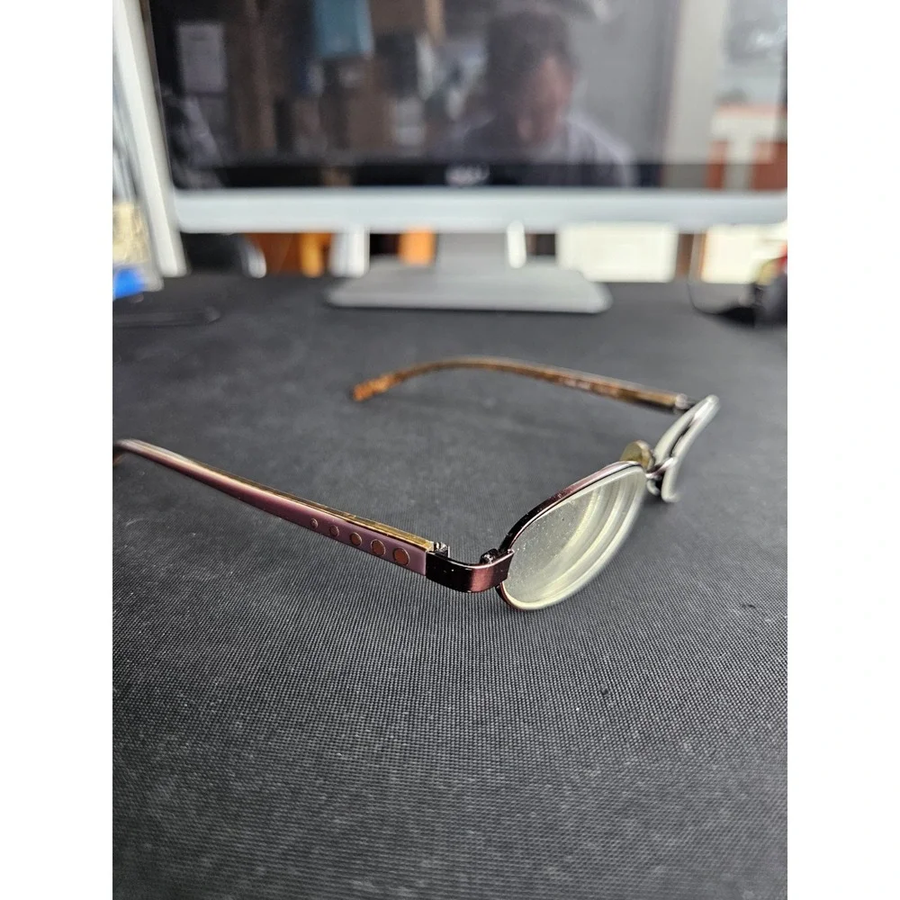 Candie's C Anne 98RN Eyeglass Frames 47-17-130 Burgundy Oval Metal Women's